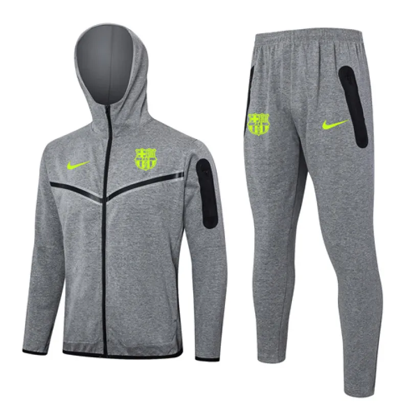 FC Barcelona Kapuzen-Sportjacke 2024/25 - Grau