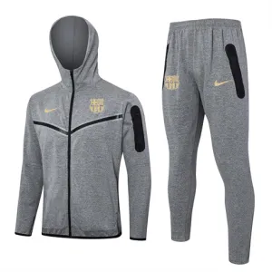 FC Barcelona Kapuzen-Sportjacke 2024/25 - Grau
