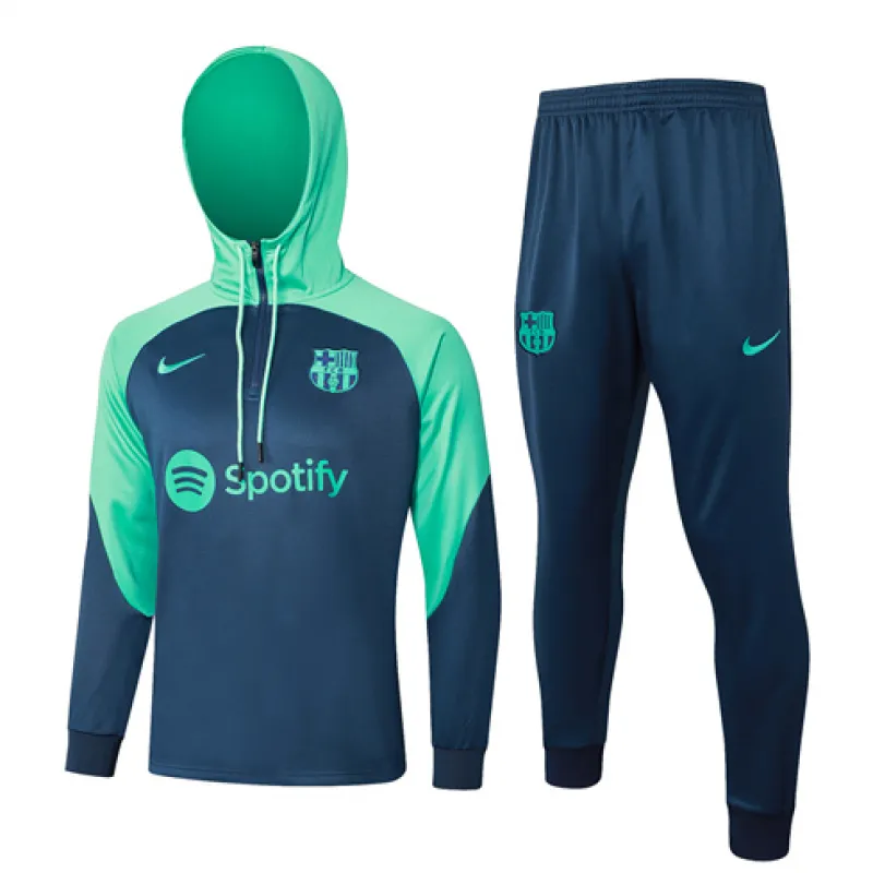 Abbigliamento sportivo con cappuccio del FC Barcelona 2024/25 - Blu