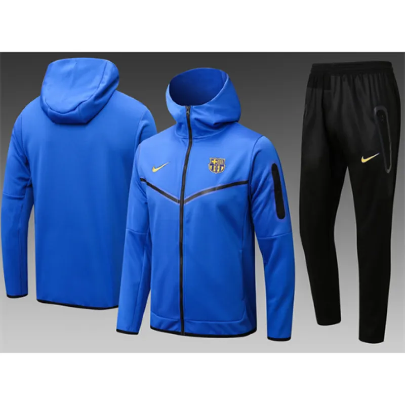 Barcelona 2024/25 Trainingsjacke mit Kapuze blau