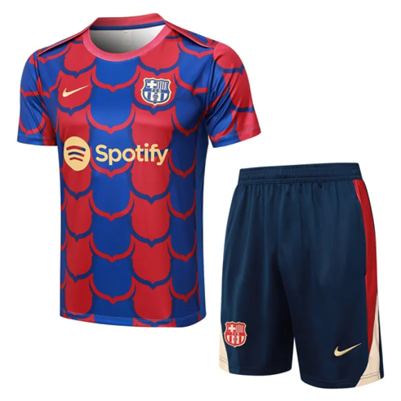 FC Barcelona Training Jersey + Shorts 2024/25 - Red/Blue