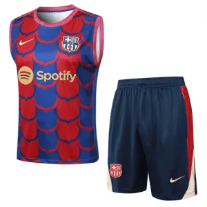 FC Barcelona Shorts- und Weste-Set 2024/25 - Rot/Blau