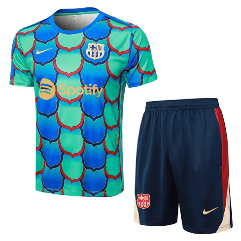 FC Barcelona Trainingstrikot + Shorts 2024/25 - Grün