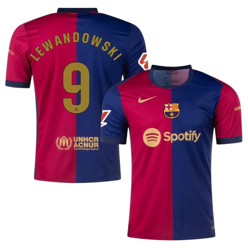 Lewandowski Maglia di casa di FC Barcelona 2024-25 - Blu/Rosso