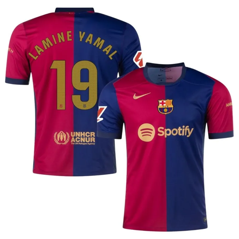 Lamine Yamal Maillot à domicile de FC Barcelona 2024-25 - Bleu/Rouge
