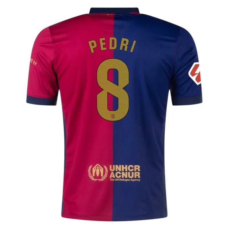 PEDRI FC Barcelona 2024-25 Home Kids' Jersey Set - Blue/Red