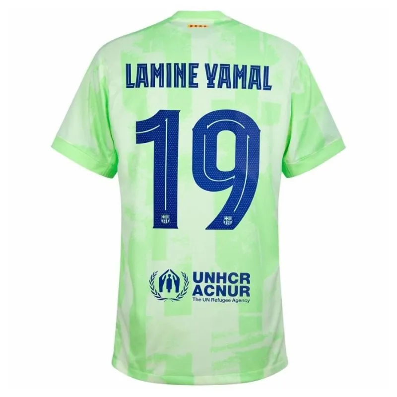 Lamine Yamal Set di terza maglia per bambini di FC Barcelona 2024 - 25 - Verde