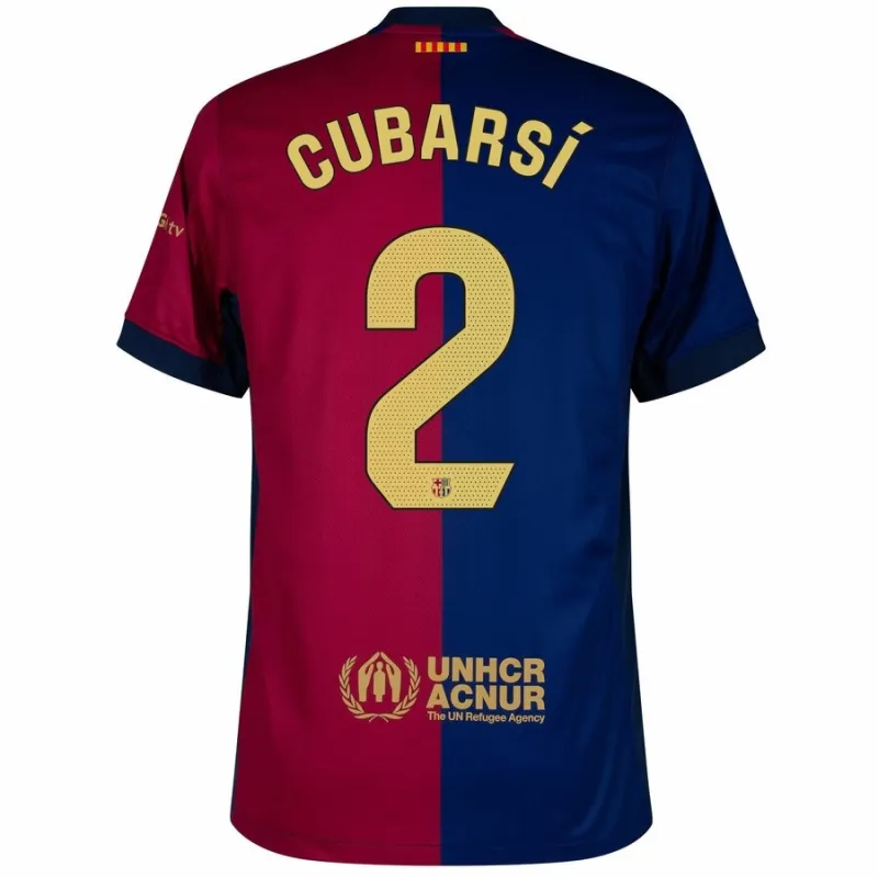 Maglia di casa del FC Barcelona CUBARSI 2024/25 con nuovo sponsor - Rosso/Blu