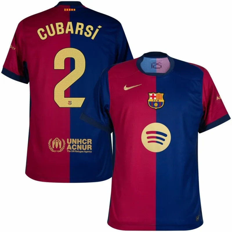 Maglia di casa del FC Barcelona CUBARSI 2024/25 con nuovo sponsor - Rosso/Blu