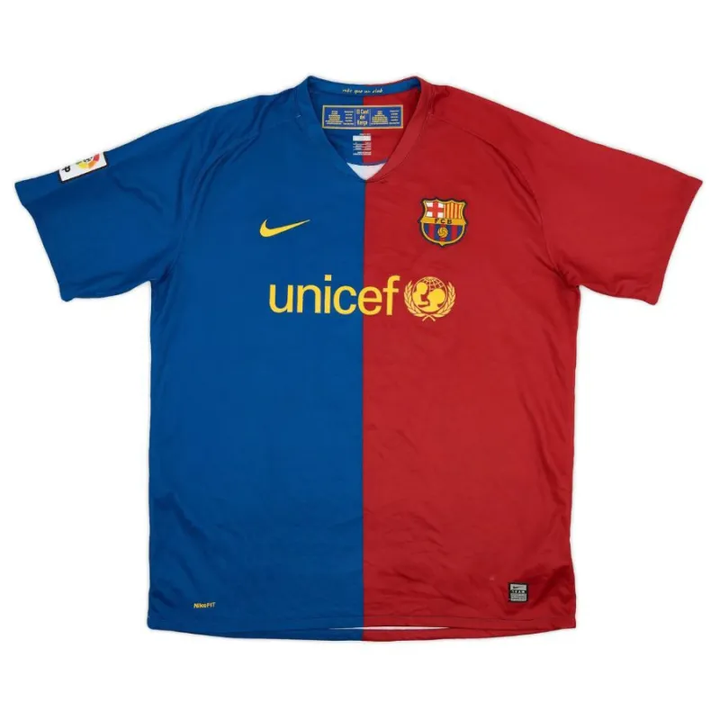 Messi Barcelona Retro Jersey 2008/09 Home - Red/Blue
