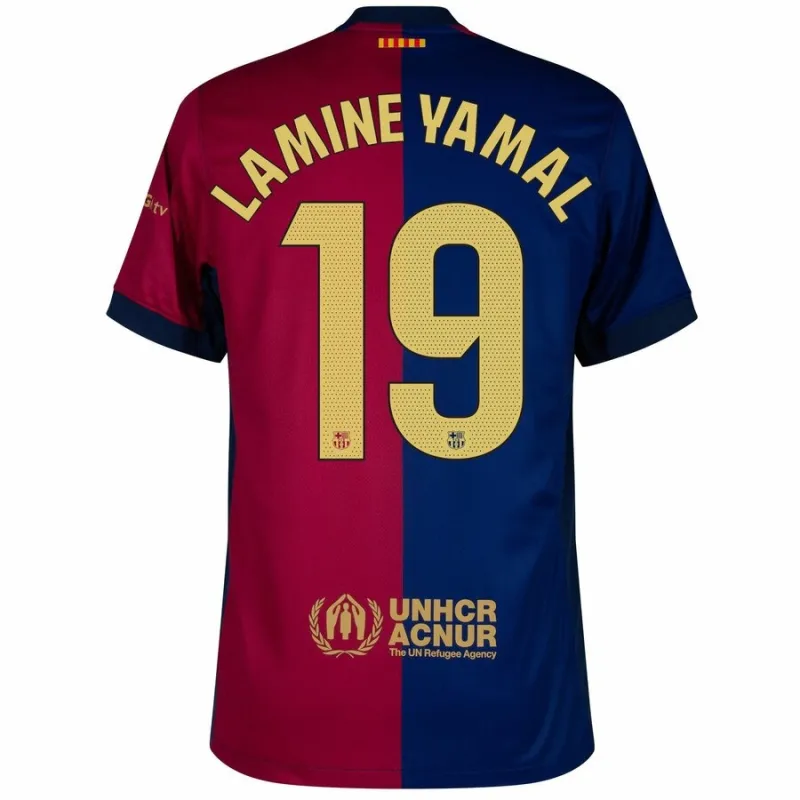 FC Barcelona LAMING YAMAL 2024/25 Home Jersey with New Sponsor - Red/Blue