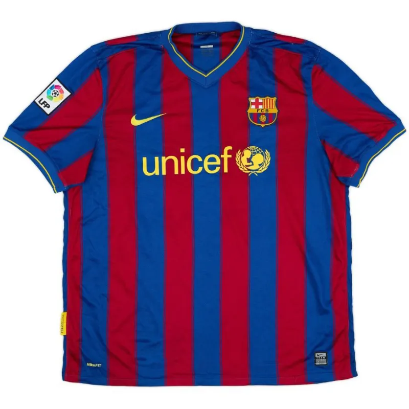 Maglia retro di Messi per il Barcelona, casa 2009/10 - Rosso/Azzurro