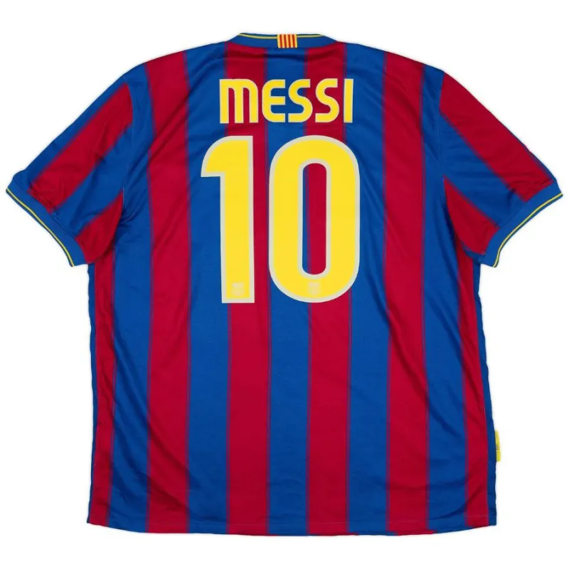 Maglia retro di Messi per il Barcelona, casa 2009/10 - Rosso/Azzurro