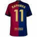 FC Barcelona RAPHINHA Kids' Home Jersey 2024/25 with New Sponsor - Red/Blue
