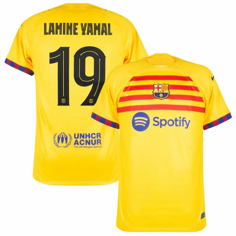 FC Barcelona LAMING YAMAL 2024/25 Fourth Kids' Jersey - Yellow