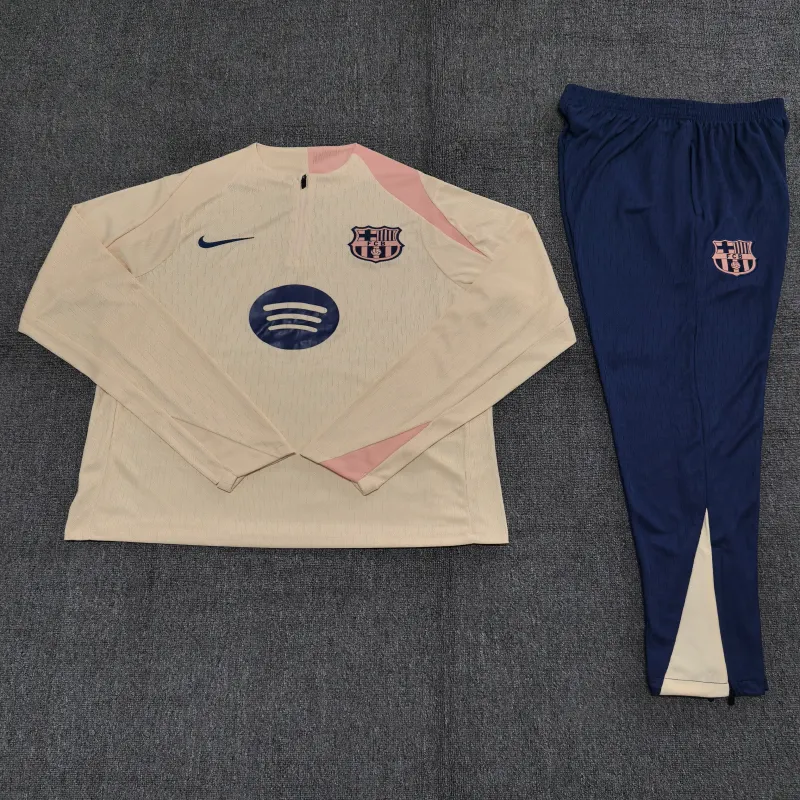 Barcelone 2025/26 Ensemble Sport Enfant beige