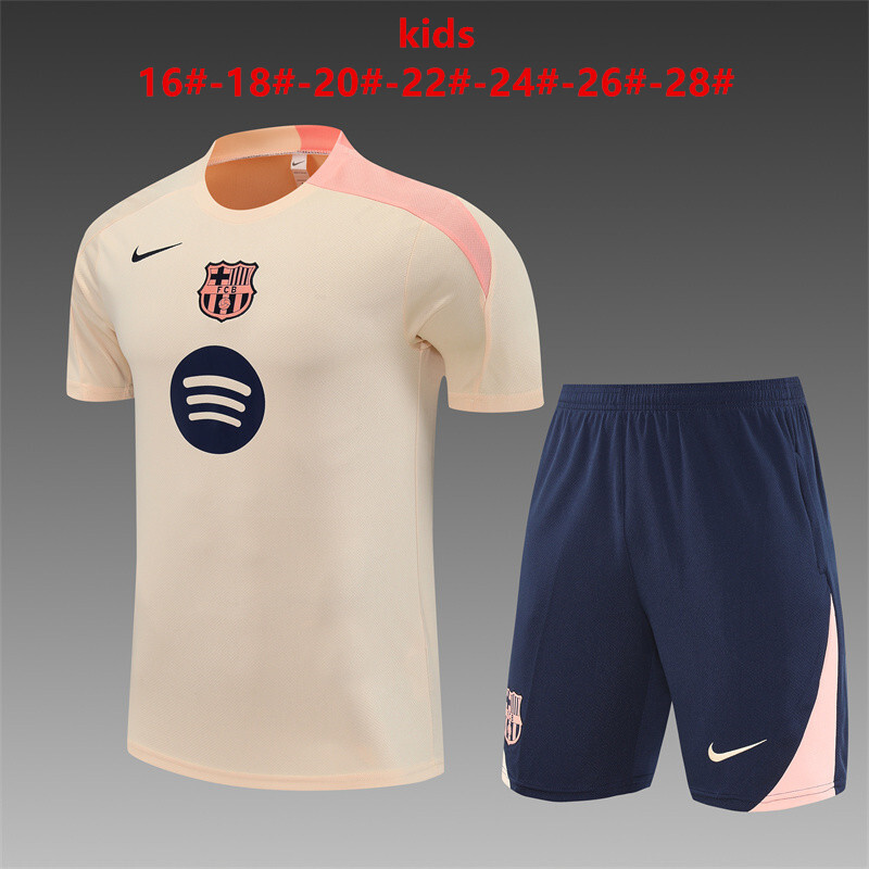 Barcelona 2025/26 Kids Training Set beige