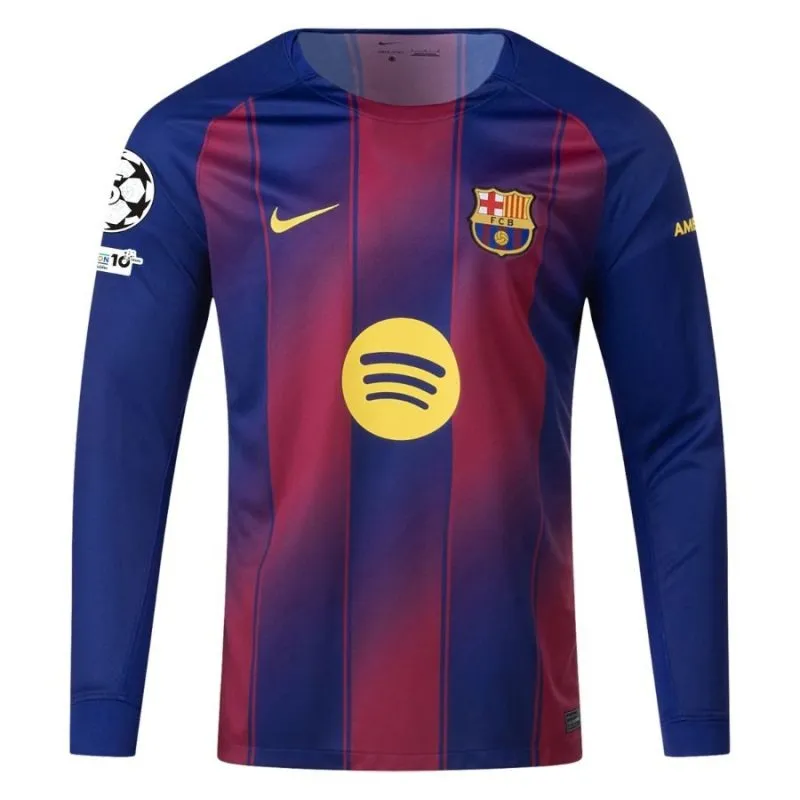 Maglia Barcellona Casa Maniche Lunghe UCL 2025/26 LEWANDOWSKI