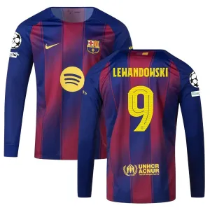 Barcelona Heimtrikot Langarm UCL 2025/26 LEWANDOWSKI