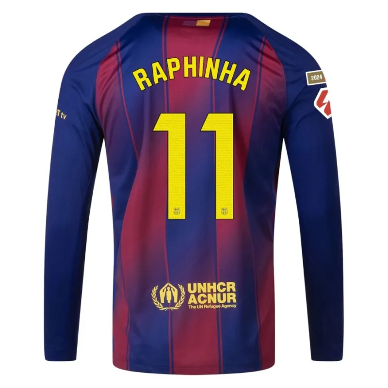 Maglia Barcellona Casa Maniche Lunghe 2025/26 RAPHINHA