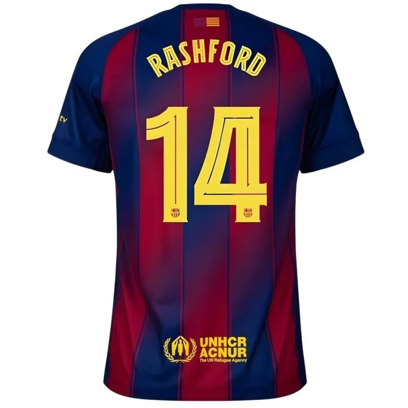 Maglia bambini di casa di RASHFORD per il Barcellona 2025/26 - Rosso/Blu