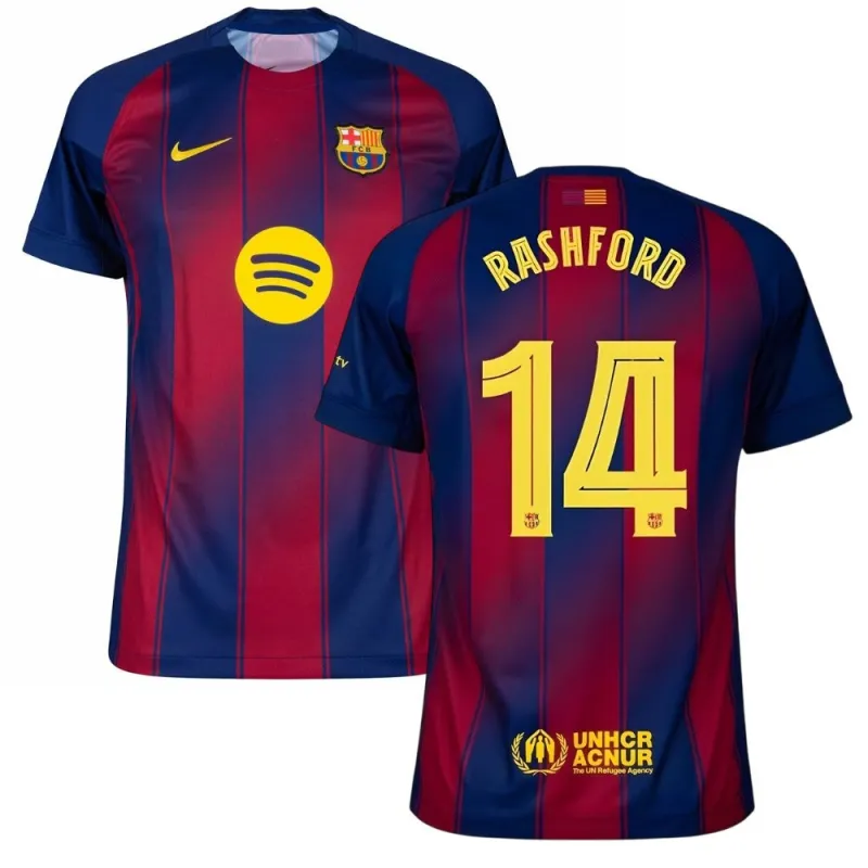Maglia bambini di casa di RASHFORD per il Barcellona 2025/26 - Rosso/Blu