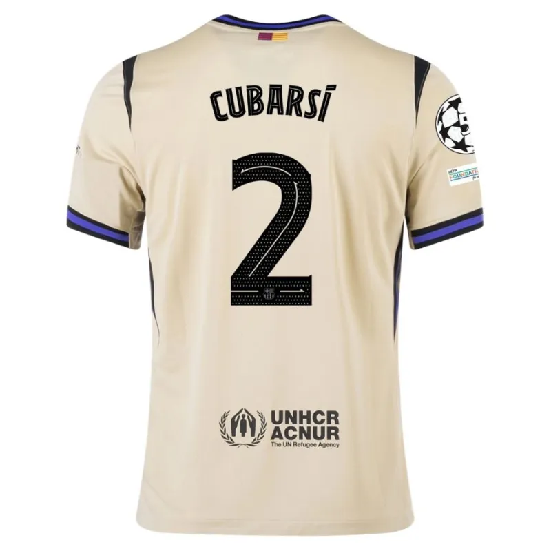 Barcelona CUBARSI UCL 2025/26 Kids’ Away Jersey - Beige