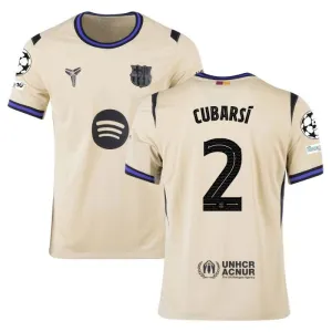 Barcelona CUBARSI UCL 2025/26 Kids’ Away Jersey - Beige