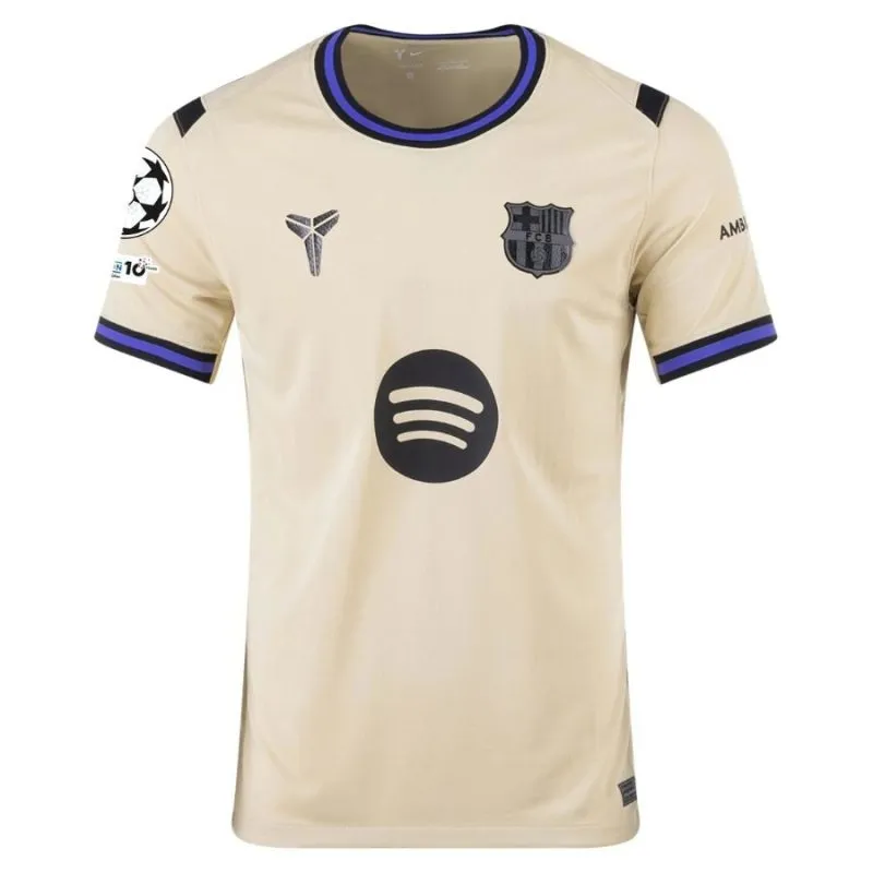 Barcelona GAVI UCL 2025/26 Kids’ Away Jersey - Beige