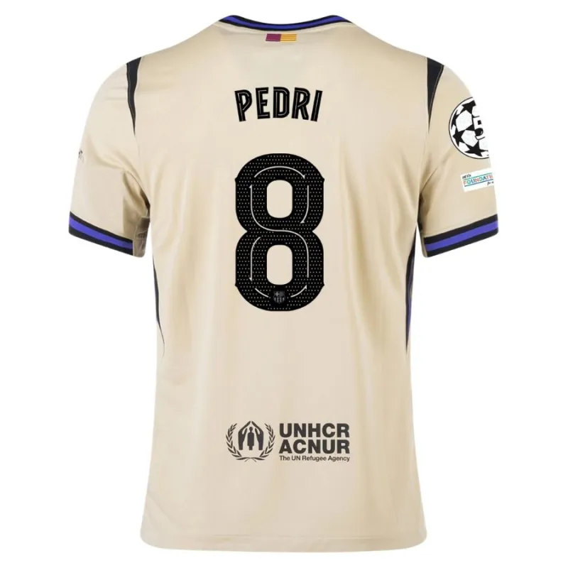 Barcelona PEDRI UCL 2025/26 Away Jersey - Beige
