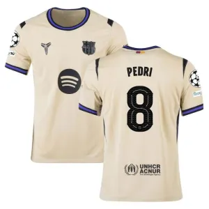 Barcelona PEDRI UCL 2025/26 Kids Away Jersey - Beige