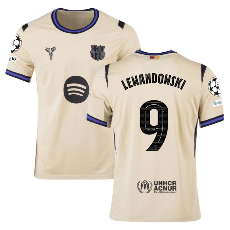 Maillot Barcelone Extérieur UCL 2025/26 LEWANDOWSKI 
