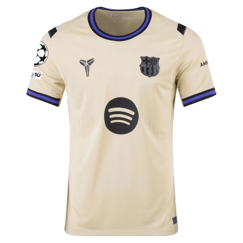 Barcelona RAPHINHA UCL 2025/26 Kids Away Jersey - Beige
