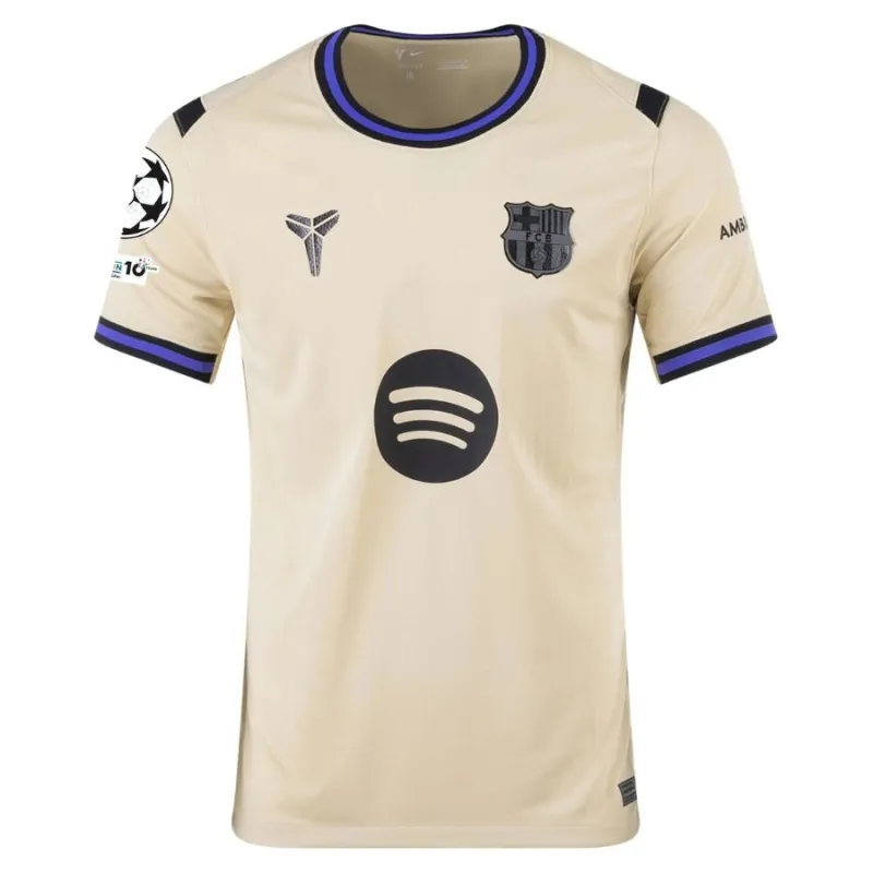 Barcelona RAPHINHA UCL 2025/26 Kids Away Kit Jersey - Beige