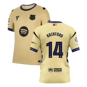 Barcelona RASHFORD UCL 2025/26 Kids Away Kit Jersey - Beige