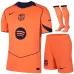 Barcelona 2025/26 Kids’ Third Kit Set - Orange