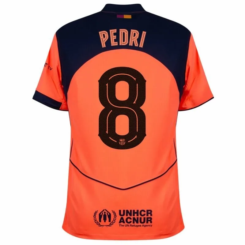 Set Maglia Third per Bambini del Barcellona PEDRI 2025/26 - Arancione