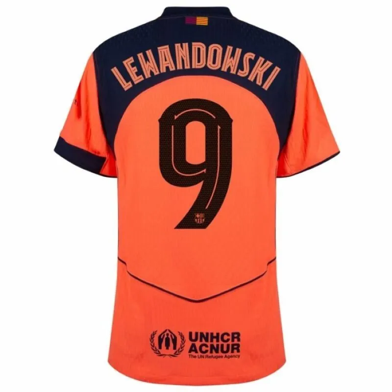 Set Maglia Third per Bambini del Barcellona LEWANDOWSKI 2025/26 - Arancione