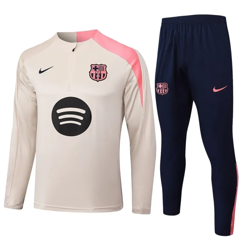 Barcelona 2025/26 Trainingsanzug - Beige/Rosa