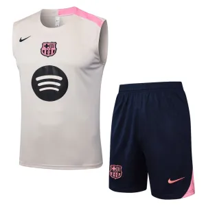 Barcelona 2025/26 Shorts and Tank Set - Beige/Pink
