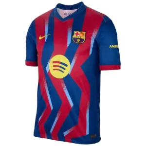 Barcelona 2025/26 Fourth Kids Jersey - Blue/Red