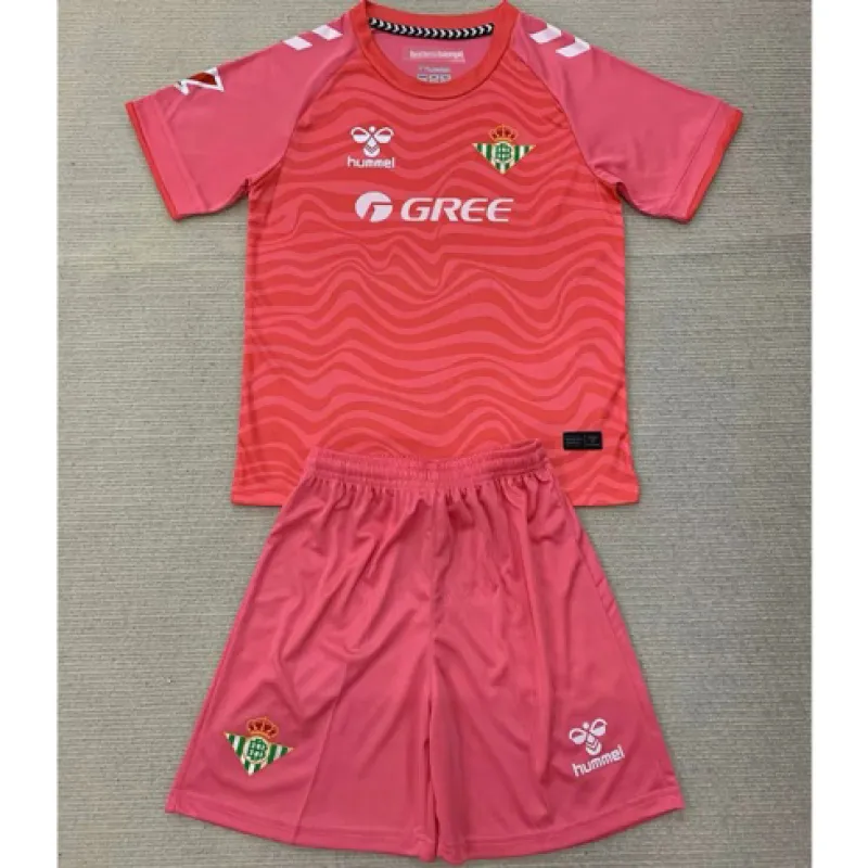 Real Betis Kids' Goalkeeper Jersey + Shorts 2024/25 - Pink