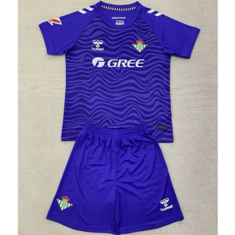 Real Betis Camiseta y pantalones cortos de portero para niños 2024/25 - Azul