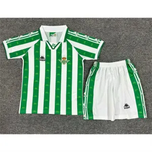 Real Betis Children's Retro Jersey 1995 - 97 Home - Green/White