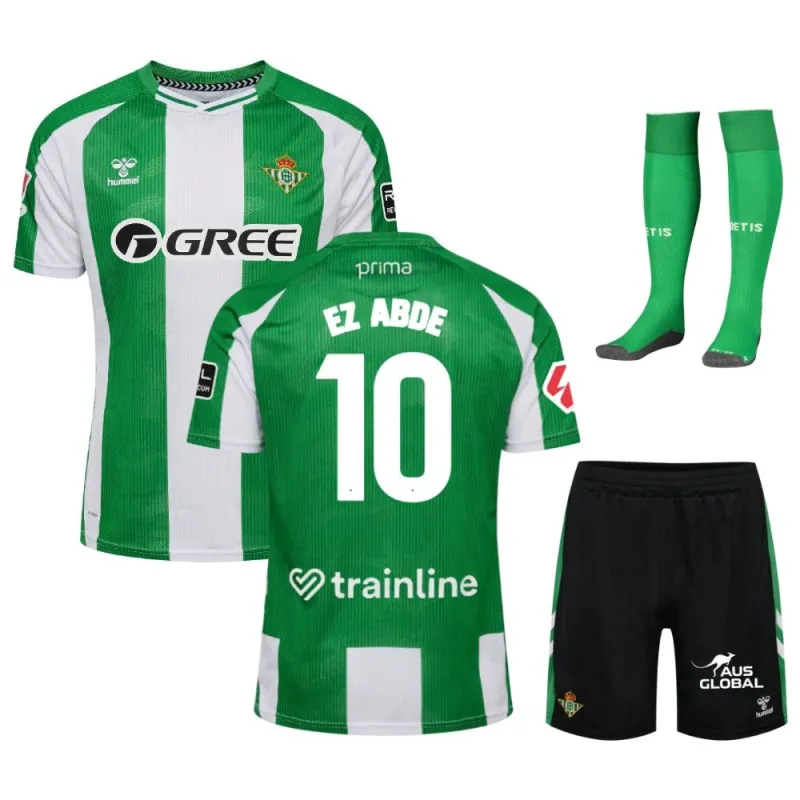 ABDE Ensemble de maillot enfant domicile de Real Betis 2025/26 - Vert/Blanc