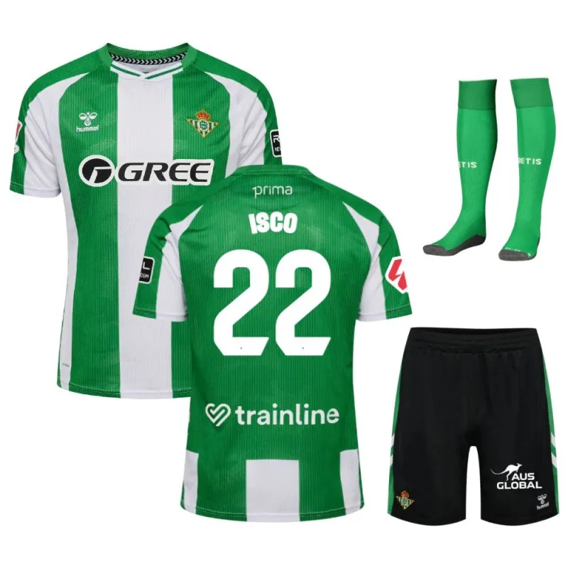 ISCO Set di maglia infantile di casa del Real Betis 2025/26 - Verde/Bianco