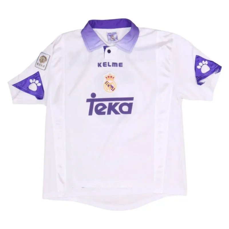 Real Madrid R.CARLOS 1997/98 Maglia casalinga retrò - Bianca