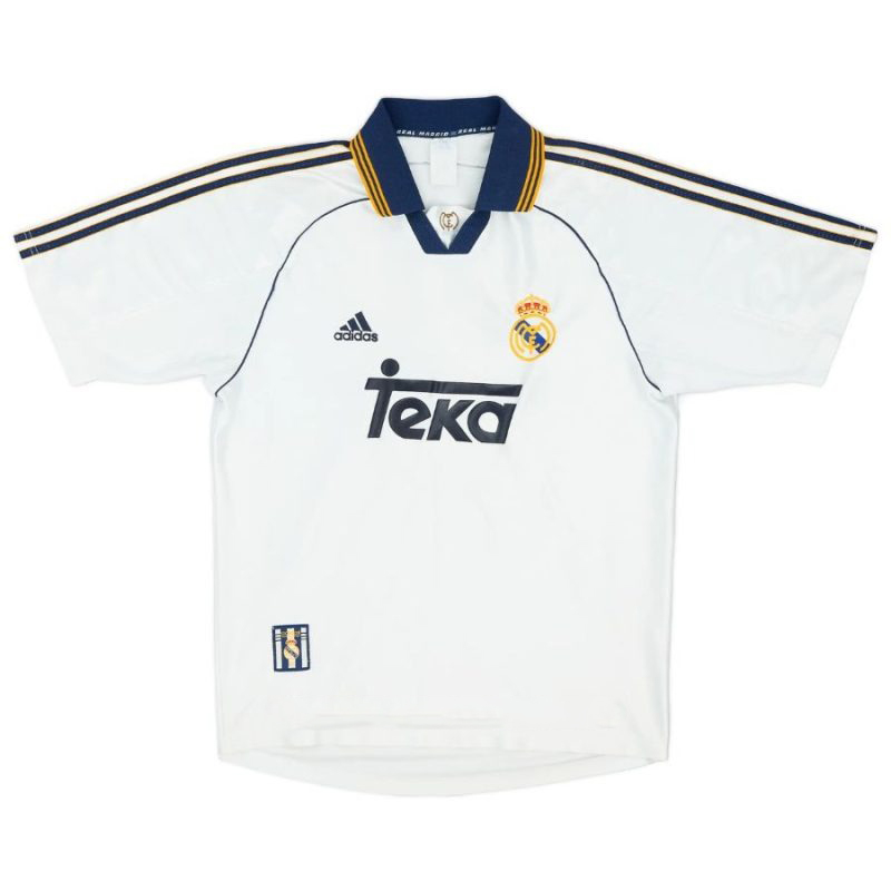 Real Madrid R.CARLOS 1998 2000 Maillot domicile rétro - Blanc