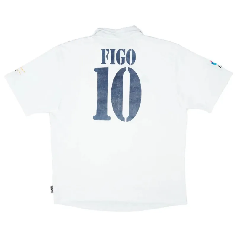 Real Madrid FIGO 2000/01 Maillot domicile rétro - Blanc
