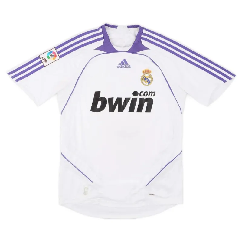 Real Madrid 2007/08 Maglia casalinga retrò - Bianca